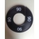 Maatring 9cm zwart/wit 90 